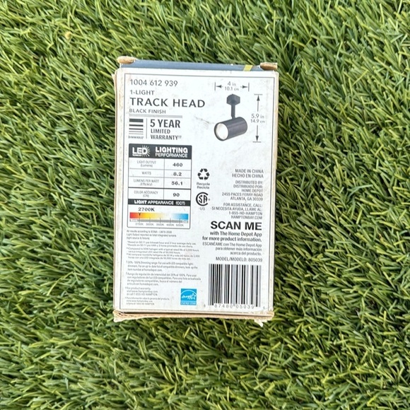 Hampton bay 1 light track head - Picture 3 of 6